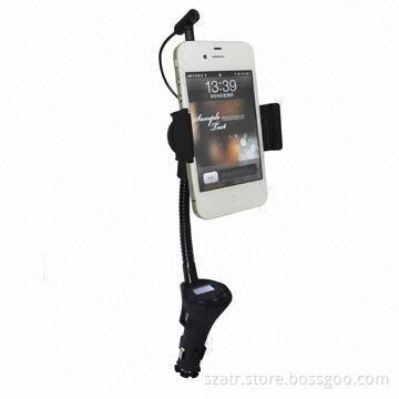 Car Phone Holder, FM Transmitter Function, Hand-free/Bluetooth/Channel 88.1 to 107.9MHz